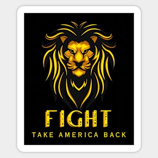 Fight MAGA Donald Trump 2024 Lion Sticker